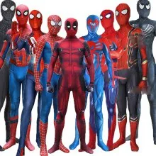 Iron Spider Venom Batman Deadpool Captain America Black Panther Cosplay Costume Superhero Halloween Costumes Kids Boys - 2
