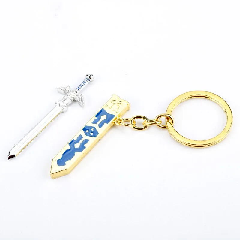 Removable Master Sword Pendant Cosplay Necklace Game Link Themed Keychain Prop Keyring Collectible - 4