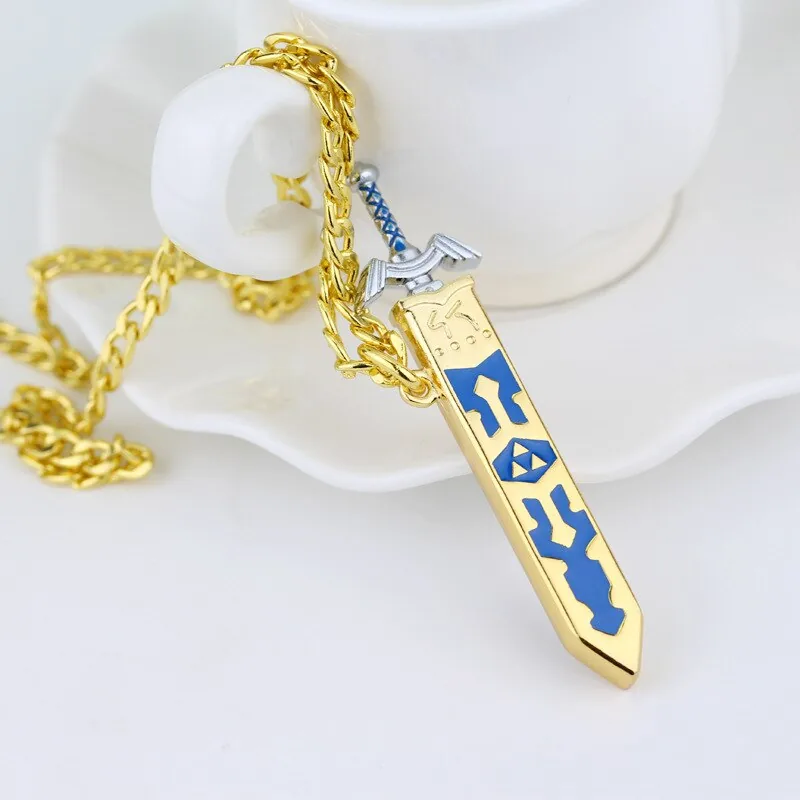 Removable Master Sword Pendant Cosplay Necklace Game Link Themed Keychain Prop Keyring Collectible - 1