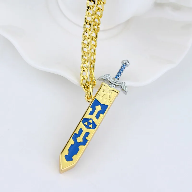 Removable Master Sword Pendant Cosplay Necklace Game Link Themed Keychain Prop Keyring Collectible - 2