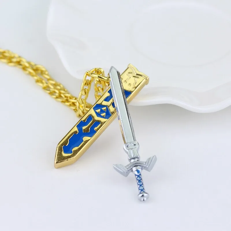 Removable Master Sword Pendant Cosplay Necklace Game Link Themed Keychain Prop Keyring Collectible - 3